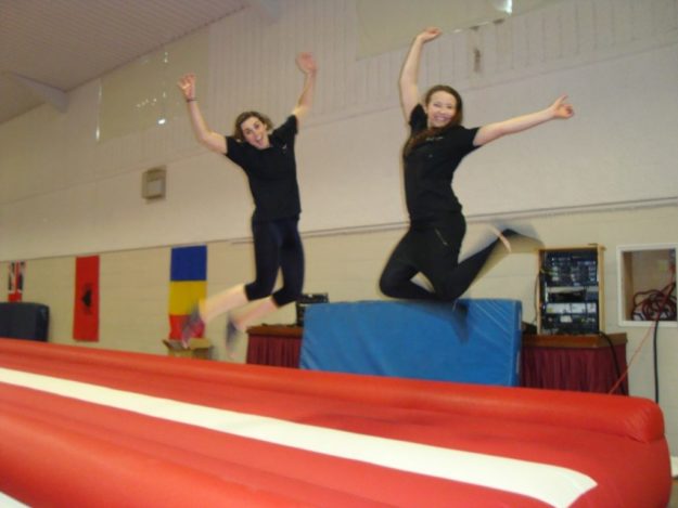 Jubilee Centre coaches on the new air track